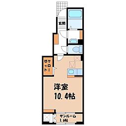 グリーンパーク2 ワンルームの間取図画像