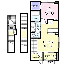 群馬県高崎市緑町2丁目（賃貸アパート1LDK・3階・44.55㎡） その2