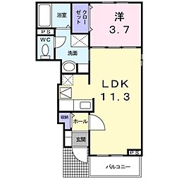 ブルー・スカイ1 1LDKの間取図画像