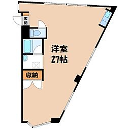 キュウブEX三俣 ワンルームの間取図画像