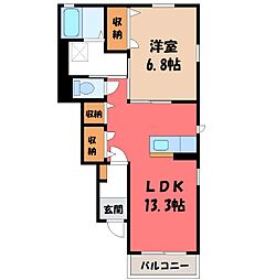 ブランメゾン 1LDKの間取図画像