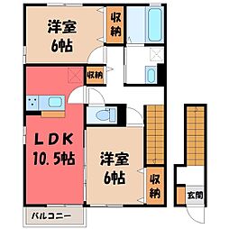 プレシャス藤岡A 2LDKの間取図画像