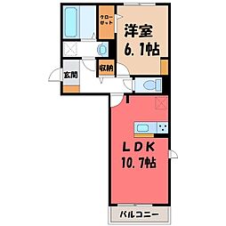 フィエルテ 1LDKの間取図画像