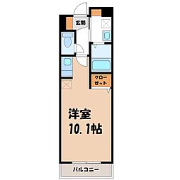 シンフォニア ワンルームの間取図画像
