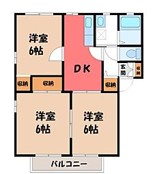 エトワールA 3DKの間取図画像