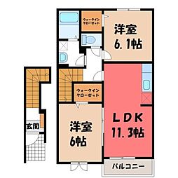 アルカンシエル・ド・ナナ2 2LDKの間取図画像