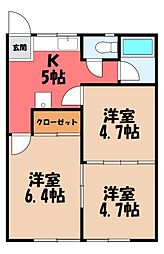 リブレス桐生堤町 B 1階/-