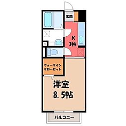 エクセルタムラC 1Kの間取図画像