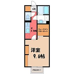 チェントロクオーレI 1Kの間取図画像