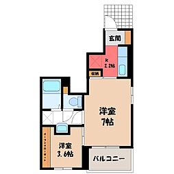 K-PLAZA 2Kの間取図画像