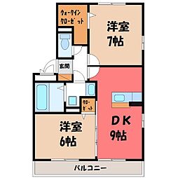 FairyTail 2DKの間取図画像
