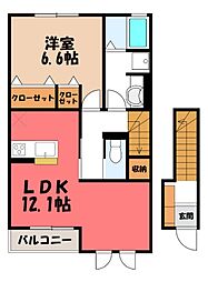 リコ・コリーナ 1LDKの間取図画像