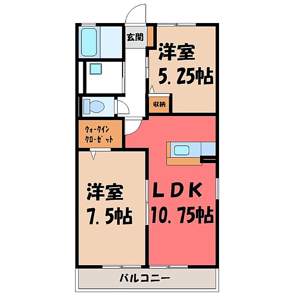 プリムヴェール ｜群馬県伊勢崎市今井町(賃貸アパート2LDK・1階・54.70㎡)の写真 その1