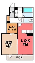 Σresidence歌川町 B棟 1LDKの間取図画像