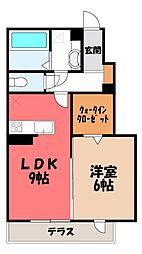 Σresidence歌川町 B棟 1LDKの間取図画像