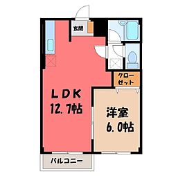 エルディム89 1LDKの間取図画像