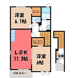 GRACEGARDENA 2LDKの間取図画像