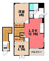 パステークガーデン B 2階