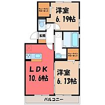 群馬県伊勢崎市中町（賃貸アパート2LDK・2階・53.70㎡） その2