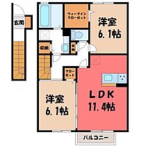 群馬県伊勢崎市下植木町（賃貸アパート2LDK・2階・63.21㎡） その2