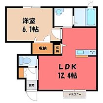 群馬県伊勢崎市喜多町（賃貸アパート1LDK・1階・41.63㎡） その2