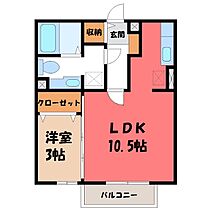 群馬県伊勢崎市安堀町（賃貸アパート1LDK・1階・35.30㎡） その2