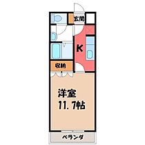 群馬県伊勢崎市国定町2丁目（賃貸アパート1K・1階・33.25㎡） その2