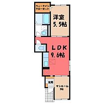 群馬県伊勢崎市境美原（賃貸アパート1LDK・1階・40.10㎡） その2