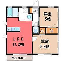 群馬県伊勢崎市田中島町1451-5（賃貸アパート2LDK・1階・49.84㎡） その2