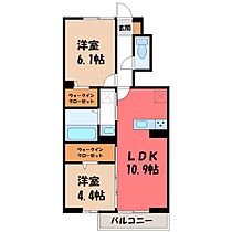 群馬県伊勢崎市南千木町（賃貸アパート2LDK・1階・50.68㎡） その2