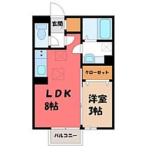 群馬県前橋市上大島町（賃貸アパート1LDK・2階・29.25㎡） その2