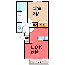 群馬県前橋市上新田町（賃貸アパート1LDK・1階・48.54㎡） その2