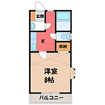 群馬県前橋市大利根町1丁目（賃貸アパート1K・2階・24.50㎡） その2