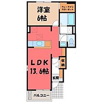 群馬県伊勢崎市波志江町（賃貸アパート1LDK・1階・46.06㎡） その2