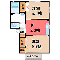 茨城県古河市駒羽根（賃貸アパート2K・1階・42.70㎡） その2