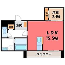 茨城県古河市旭町1丁目（賃貸マンション1LDK・2階・47.50㎡） その2