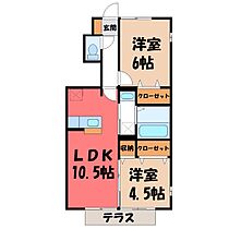 群馬県伊勢崎市境伊与久（賃貸アパート2LDK・1階・50.60㎡） その2