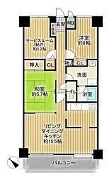 リラハイツ本郷通 3LDKの間取図画像