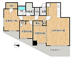 シティハウス元町 3LDKの間取図画像