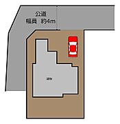 【区画図】駐車1台ゆったりと停めれます。