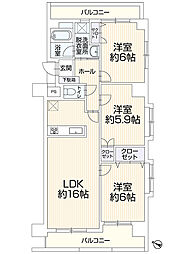 間取図画像 3LDK