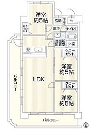 シティコーポ青江 3LDKの間取図画像