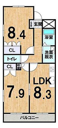 お部屋の間取り...