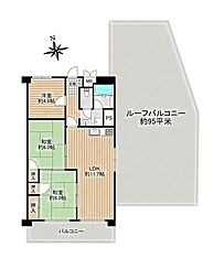 レジデンス本宿苑 3LDKの間取図画像
