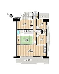 レインボー土原 4LDKの間取図画像