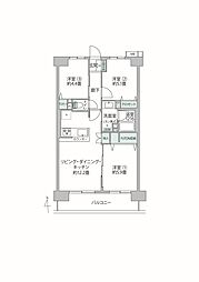 アイリス壱番館 3LDKの間取図画像