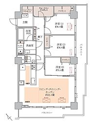 グローリオタワー横浜元町 3LDKの間取図画像