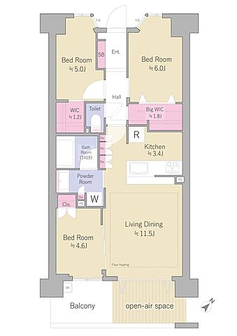 間取り ヴェレーナシティパレ・ド・マリナージュ 10階/-