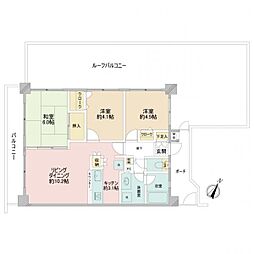 ヒューマンスクエア豊田 3LDKの間取図画像