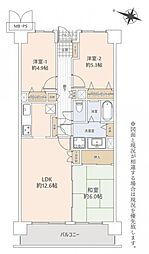 ファミール高幡不動 3LDKの間取図画像